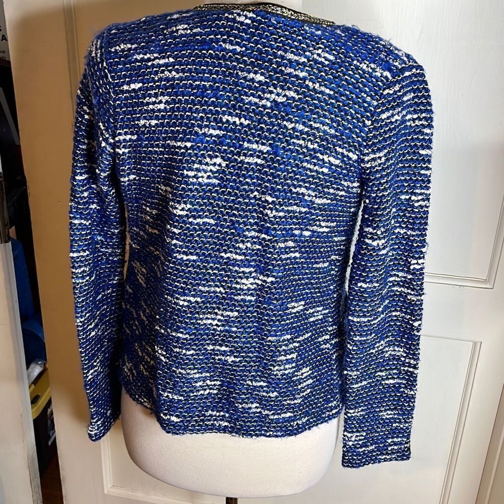 ❤️ASOS Tweed Open Front Cardigan Blue - Picture 5 of 6
